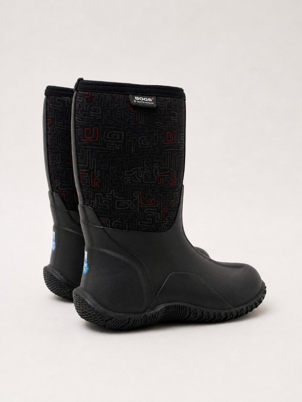 BOGS Waterproof Winter Boots – Junior Size 1 – Black & Red